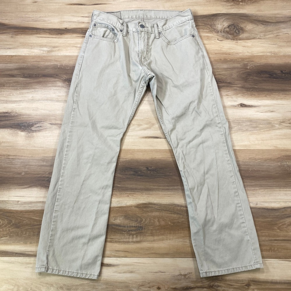 Levi's 514 Straight Fit Pants Mens 32x30 Classic Cotton Twill Khaki Tan Heritage